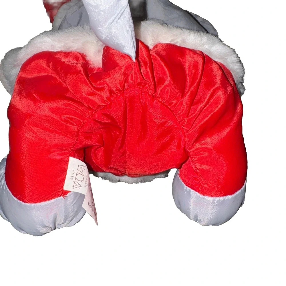 Vtg Fisher Price Puffalump Christmas Mouse Santa Suit Nylon Parachute 88' Flaw